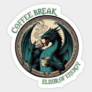 Coffee break - elixir of energy rpg Sticker